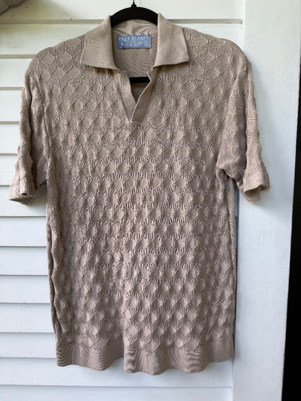 Free Planet Knit Polo Shirt for Men